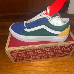 Vans Old Skool Blue and Green Sneakers